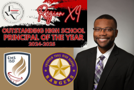  Dr Winston McCowan, TASSP Region 11 Principal of the Year, EMS ISD Logo, CTHS Logo